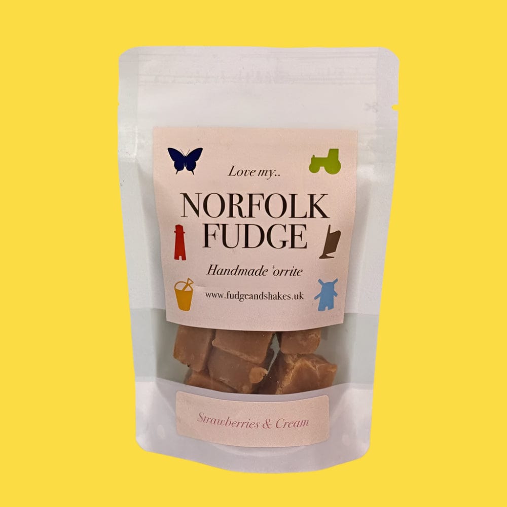 Fudge & Shakes Strawberries & Cream Fudge - Norfolk Deli