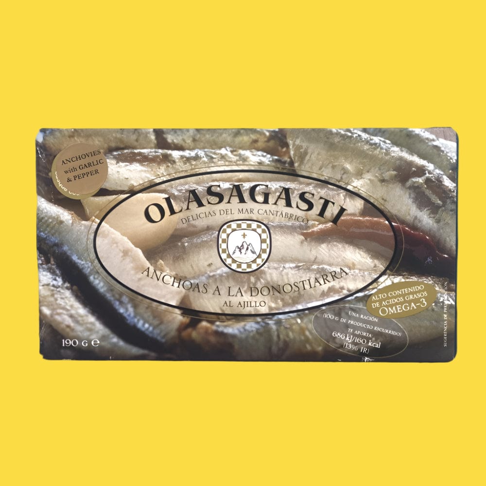 Olagsagasti Anchovies with Garlic & Pepper - Norfolk Deli