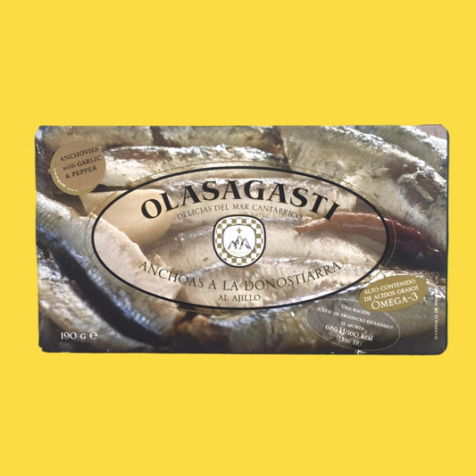 Olagsagasti Anchovies with Garlic & Pepper - Norfolk Deli