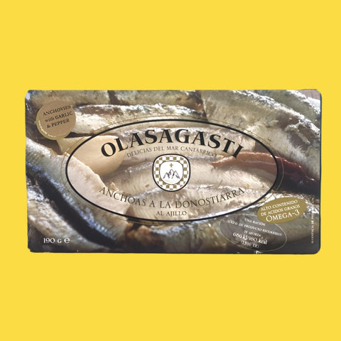 Olagsagasti Anchovies with Garlic & Pepper - Norfolk Deli
