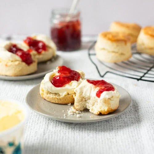 Plain Scones with Clotted Cream & Jam - Norfolk Deli