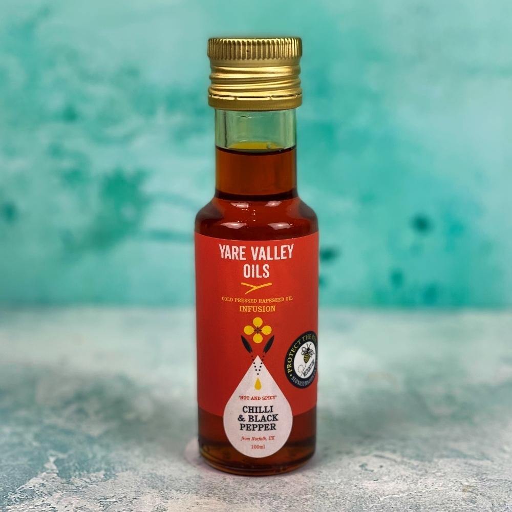 Chilli and Black Pepper Oil 100ml - Norfolk Deli